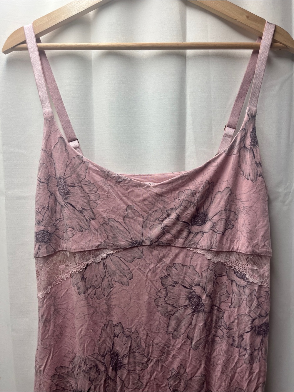Victoria’s Secret Pink Purple Soft Lace Back Trim Lingerie Nightgown- Size L - Picture 3 of 5